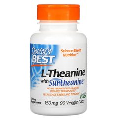 Doctor's Best, L-теанин с Suntheanine, 150 мг, 90 вегетарианских капсул (DRB-00197), фото