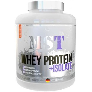 MST Nutrition, Протеїн ізольят, Whey Protein + Isolate Bluebery MilkShake, смак чорничний молочний коктейль, 2100 г (MST-24476), фото