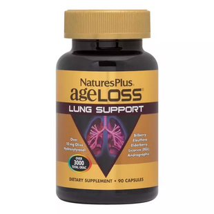 Nature's Plus, Комплекс для поддержки легких, AgeLoss Lung Support, 90 капсул (NAP-08005), фото