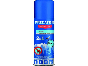 Аерозоль від укусів кліщів і комарів PREDATOR 2 в 1 | акарицидно-репелентний - 150 мл, фото