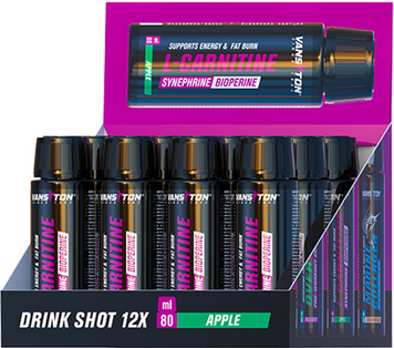 Vansiton, L-Carnitine, L-Карнитин, со вкусом яблока, 12 шт по 80 мл (VAN-59277), фото