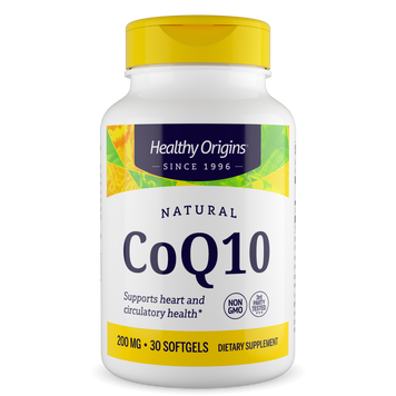 Healthy Origins, Коэнзим Q10 (CoQ10), для сердца и энергии, без глютена, Non-GMO, 200 мг, 30 мягких капсул (HOG-35047), фото