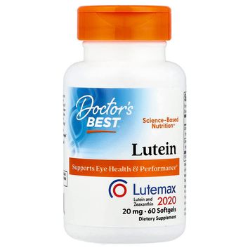 Лютеїн 20 мг з зеаксантином 4 мг Doctor's Best Lutein with Lutemax 2020 - 60 капсул, фото