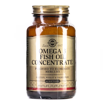 Омега 3 1000 мг Solgar Omega 3 Fish Oil Concentrate - 60 гелевих капсул, фото