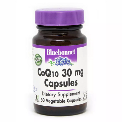 Bluebonnet Nutrition, Коэнзим Q10, 30 мг, 30 вегетарианских капсул (BLB-00810), фото