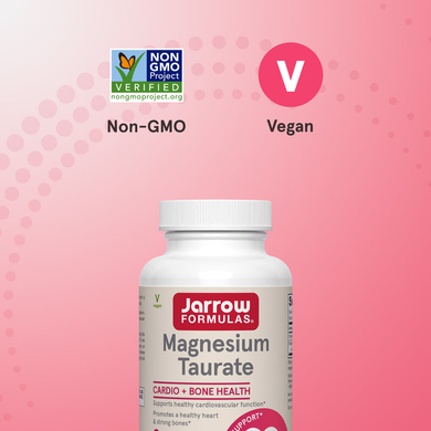 Магний таурат 100 мг Jarrow Formulas Magnesium Taurate - 90 вегетарианских капсул, фото