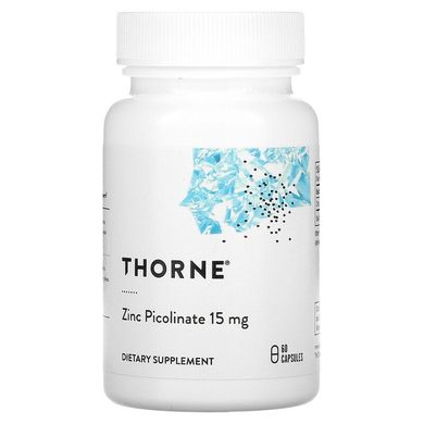 Thorne Research, піколінат цинку, 15 мг, 60 капсул (THR-21002), фото