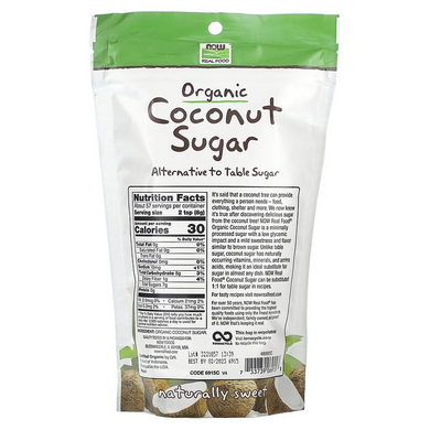 Кокосовый сахар, Coconut Sugar, Now Foods, 454 г, (NOW-06915), фото