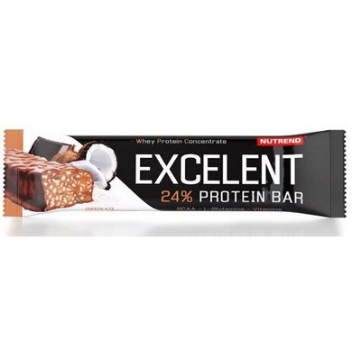 Nutrend, Батончик EXCELENT PROTEIN BAR, шоколад + кокос, 85 г - (1x18) (103045), фото