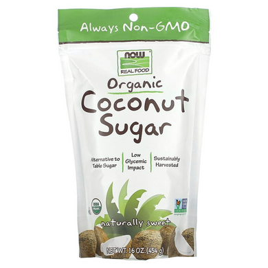 Кокосовий цукор, Coconut Sugar, Now Foods, 454 г, (NOW-06915), фото