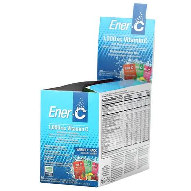 Ener-C, Вітамін C, суміш для приготування мультивітамінного напою, асорті, 1000 мг, 30 пакетиків (ENR-00104), фото