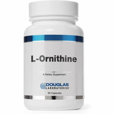 L-орнітин, L-Ornithine, Douglas Laboratories, 500 мг, 60 капсул (DOU-00641), фото