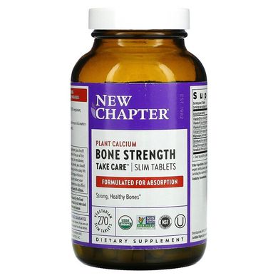 New Chapter, Bone Strength Take Care, добавка для укрепления костей, 270 маленьких растительных таблеток (NCR-90194), фото