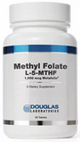 Douglas Laboratories DOU-03762 Метілфолат, Methyl Folate (L-5-MTHF), Douglas Laboratories 1000 мкг, 60 таблеток (DOU-03762)