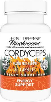 Host Defense, Mushrooms™, гриб кордицепс, підтримка вироблення енергії, 30 вегетаріанських капсул (FPI-03101), фото