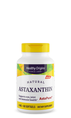 Healthy Origins, Астаксантин, 4 мг, 60 желатиновых капсул (HOG-84913), фото