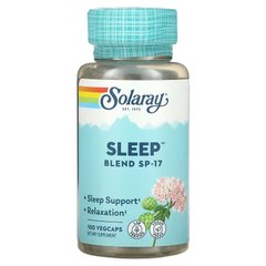 Спокойный сон, Sleep Blend SP-17, Solaray, 100 капсул (SOR-02170), фото