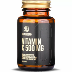 Вітамін С, Vitamin C, Grassberg, 500 мг, 60 капсул (GSB-091887), фото