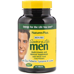 Мультивітаміни для чоловіків, Source of Life, Natures Plus, 60 таблеток (NAP-03093), фото