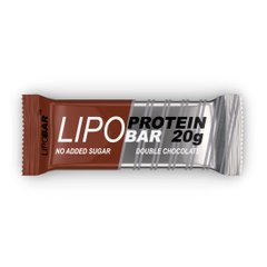 LipoBar, Безлактозный протеиновый батончик, без сахара, двойной шоколад, 50 г - 1/20 (LIP-196822), фото