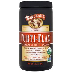 Barlean's, Органический Forti-Flax, молотое льняное семя высшего качества, 454 г (BAR-10016), фото