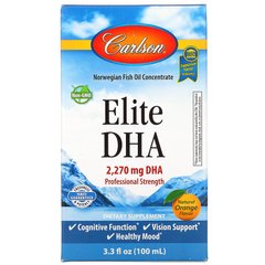 Carlson Labs, Elite DHA натуральный апельсиновый вкус, 2270 мг, 100 мл (CAR-16010), фото