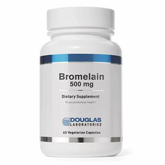Бромелайн, Bromelain, Douglas Laboratories, поддержка костно-мышечной системы, 500 мг, 60 капсул (DOU-01031), фото