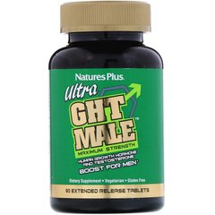Nature's Plus, Ultra GHT Male, максимальная сила, стимулятор для мужчин, 90 таблеток с пролонгированным высвобождением (NAP-48720), фото