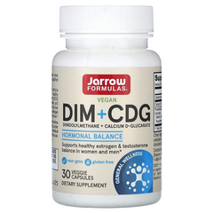 Jarrow Formulas, DIM + CDG, улучшенная формула для детоксикации, 30 вегетарианских капсул (JRW-29065), фото