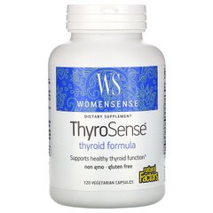 Natural Factors, WomenSense, ThyroSense, средство для щитовидной железы, 120 вегетарианских капсул (NFS-04946), фото