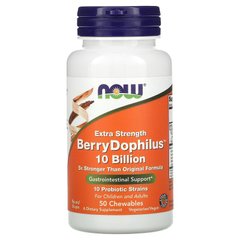 Now Foods, повышенная сила действия, Dophilus со вкусом ягод, 50 жевательных таблеток (NOW-02923), фото