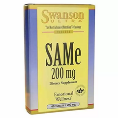 S-аденозил-L-метионин, Ultra SAMe, Swanson, 200 мг, 60 таблеток (SWV-02217), фото