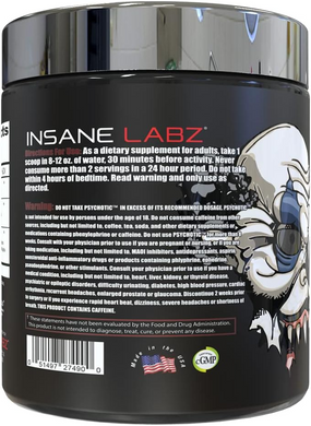Insane Labz, Psychotic TEST, 30 порций, Lemon Lime, 288 г (INL-27490), фото