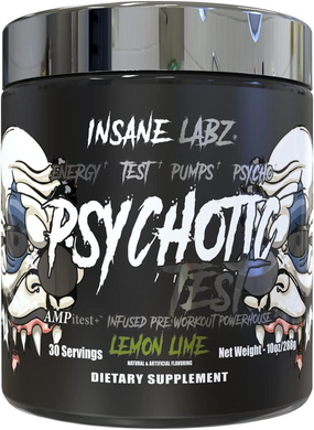 Insane Labz, Psychotic TEST, 30 порцій, Lemon Lime, 288 г (INL-27490), фото