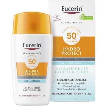 Флюид для лица Eucerin Hydro Protect солнцезащитный ультралегкий увлажняющий SPF50+ - 50 мл, фото