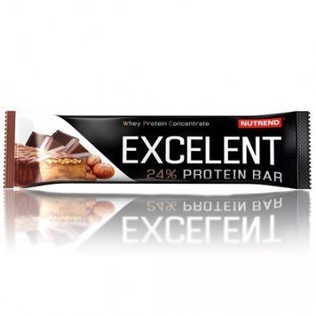 Nutrend, Батончик EXCELENT PROTEIN BAR, шоколад + горіх, 85 г - 1/18 (NUT-17085), фото