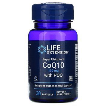 Life Extension, Super Ubiquinol, коэнзим Q10, 100 мг, пирролохинолинхинон, 10 мг, 30 капсул (LEX-17333), фото