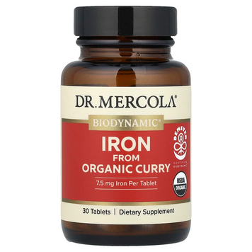 Dr. Mercola, Biodynamic®, залізо з органічного карі, 30 таблеток (MCL-21346), фото