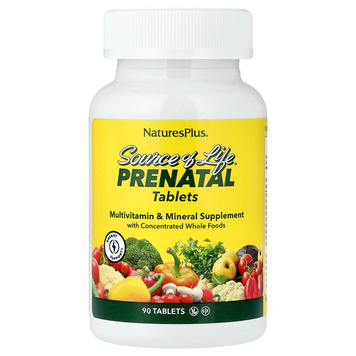 NaturesPlus, Мультивітаміни для вагітних, Source of Life Prenatal, 90 таблеток (NAP-03091), фото
