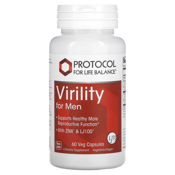 Protocol for Life Balance, Virility для чоловіків, 60 рослинних капсул (PRT-12168), фото