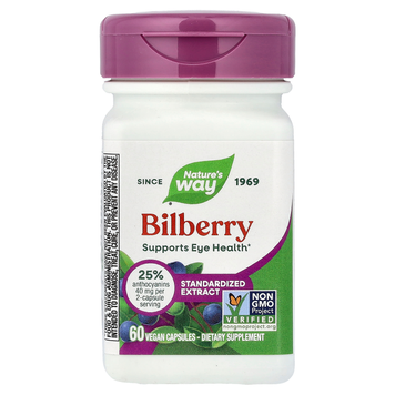 Екстракт чорниці 80 мг Nature's Way Bilberry - 60 веганських капсул, фото