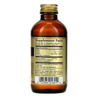 Solgar, Натуральный жидкий витамин E, 118 мл (SOL-01601), фото