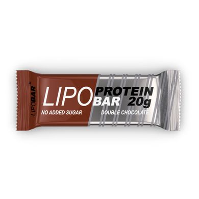 LipoBar, Безлактозний протеїновий батончик, без цукру, подвійний шоколад, 50 г - 1/20 (LIP-196822), фото