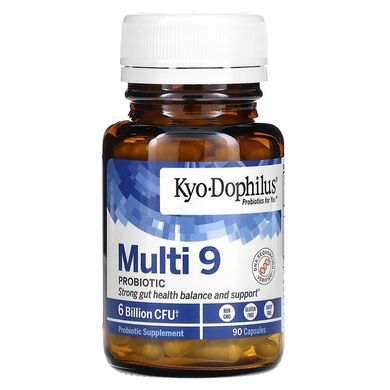 Kyolic, Kyo-Dophilus, Multi 9 пробіотик, 6 млрд КУО, 90 капсул (WAK-61049), фото