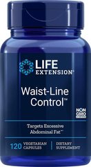 Life Extension, Waist-Line Control, сжигатель брюшного жира, 120 вегетарианских капсул (LEX-19021), фото