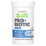 Пробіотики для чоловіків 60 млрд. КУО NaturesPlus GI Natural - 30 капсул, фото