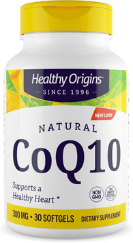 Healthy Origins, Коэнзим Q10 (CoQ10), для сердца и энергии, без глютена, Non-GMO, 300 мг, 30 мягких капсул (HOG-35020), фото
