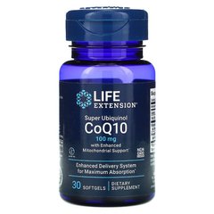 Life Extension, суперубихинол коэнзим Q10 с улучшенной поддержкой митохондрий, 100 мг, 30 мягких гелевых капсул (LEX-14373), фото