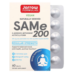 Jarrow Formulas, SAMe 200, 200 мг, 60 таблеток (JRW-20016), фото