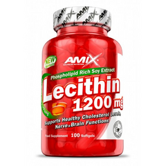 Amix, Лецитин, 1200 мг, 100 гелевих капсул (819361), фото